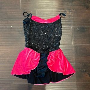 Weissman Leotard with pink velvet skirt. Size Small Adult